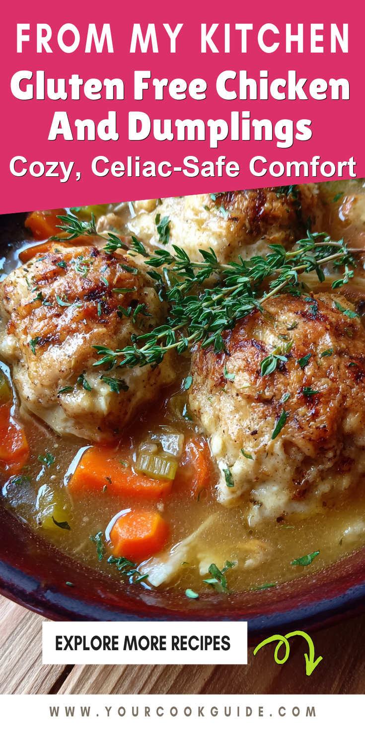 Gluten Free Chicken And Dumplings served warm with cozy spices