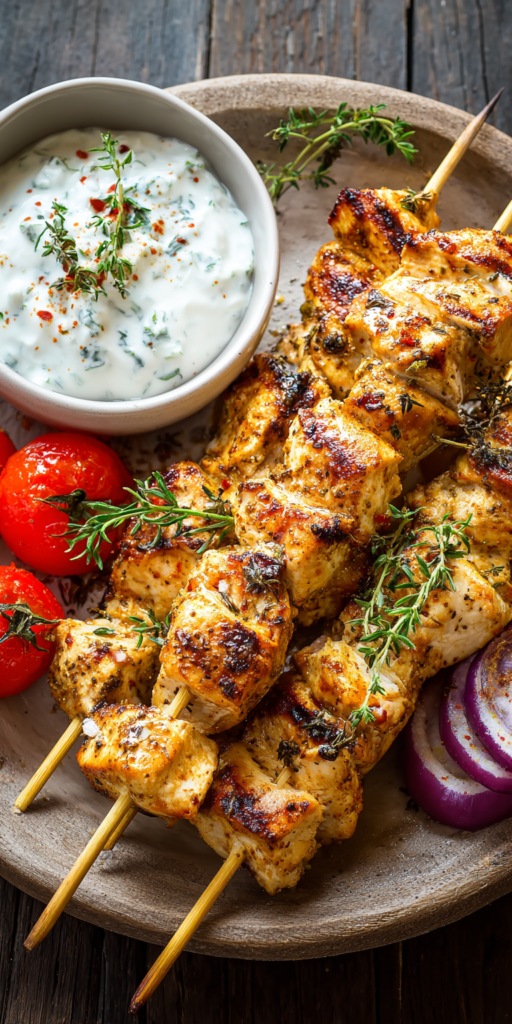 Greek Chicken Souvlaki Easy Meal Recipe