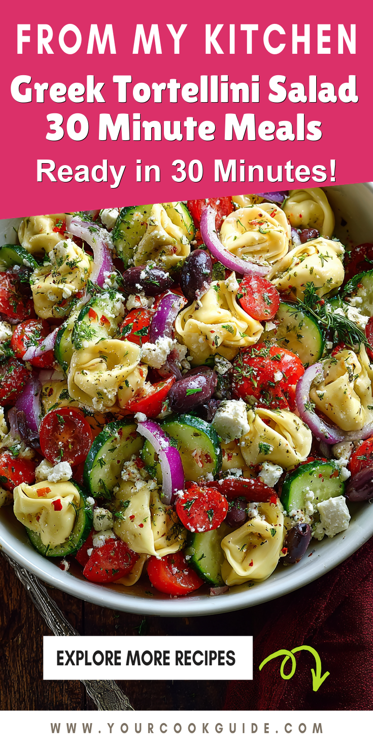 Greek Tortellini Salad 30 Minute Meals served warm with gentle spices and a cozy aroma