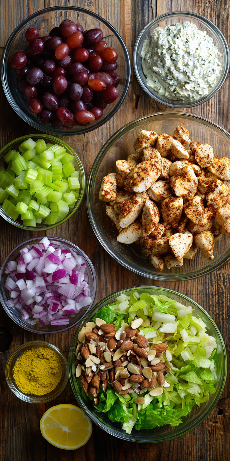 Greek Yogurt Chicken Salad Protein Meal Prep served warm with cozy spices