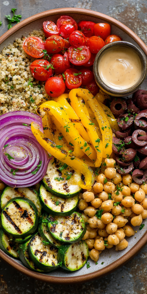 Grilled Veggie Mediterranean Recipes Bowl