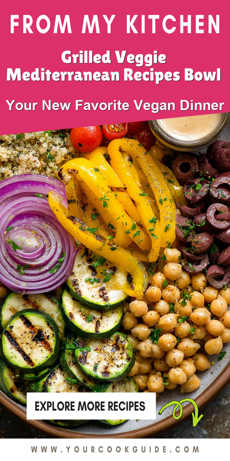 Grilled Veggie Mediterranean Recipes Bowl served warm with cozy spices