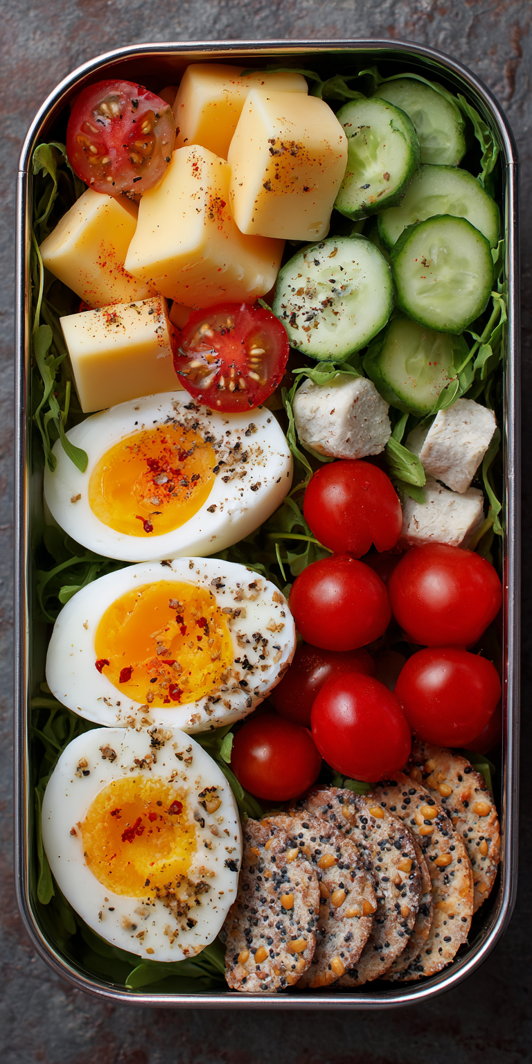Hard Boiled Egg Box Protein Snacks served warm with cozy spices