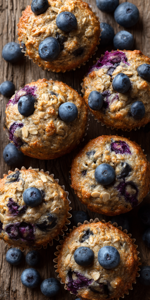 Healthy Blueberry Banana Oat Muffins Recipe