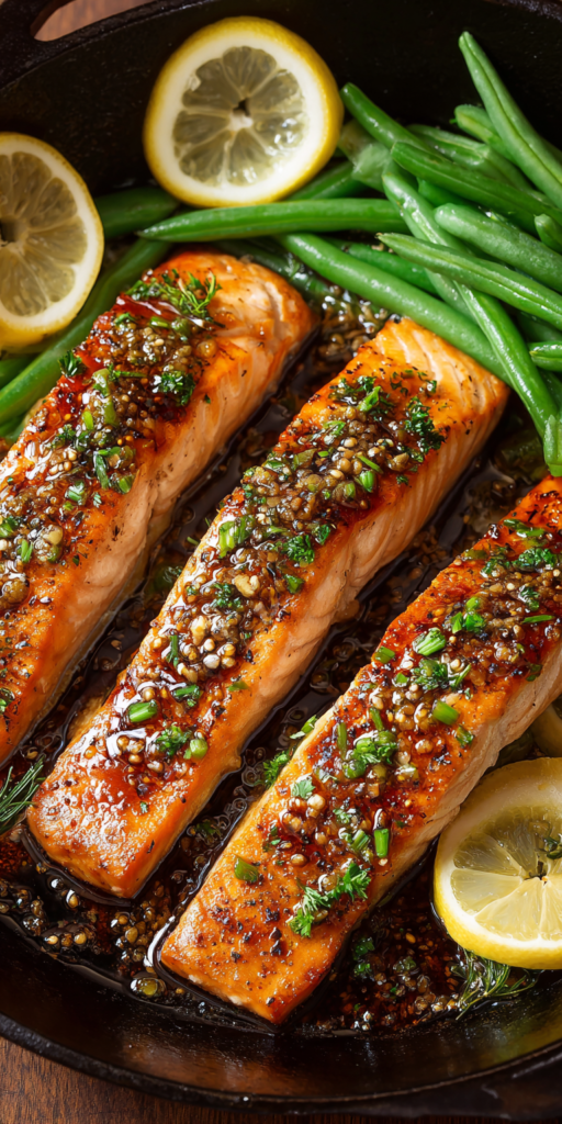 Honey Garlic Glazed Salmon Dinner Recipe