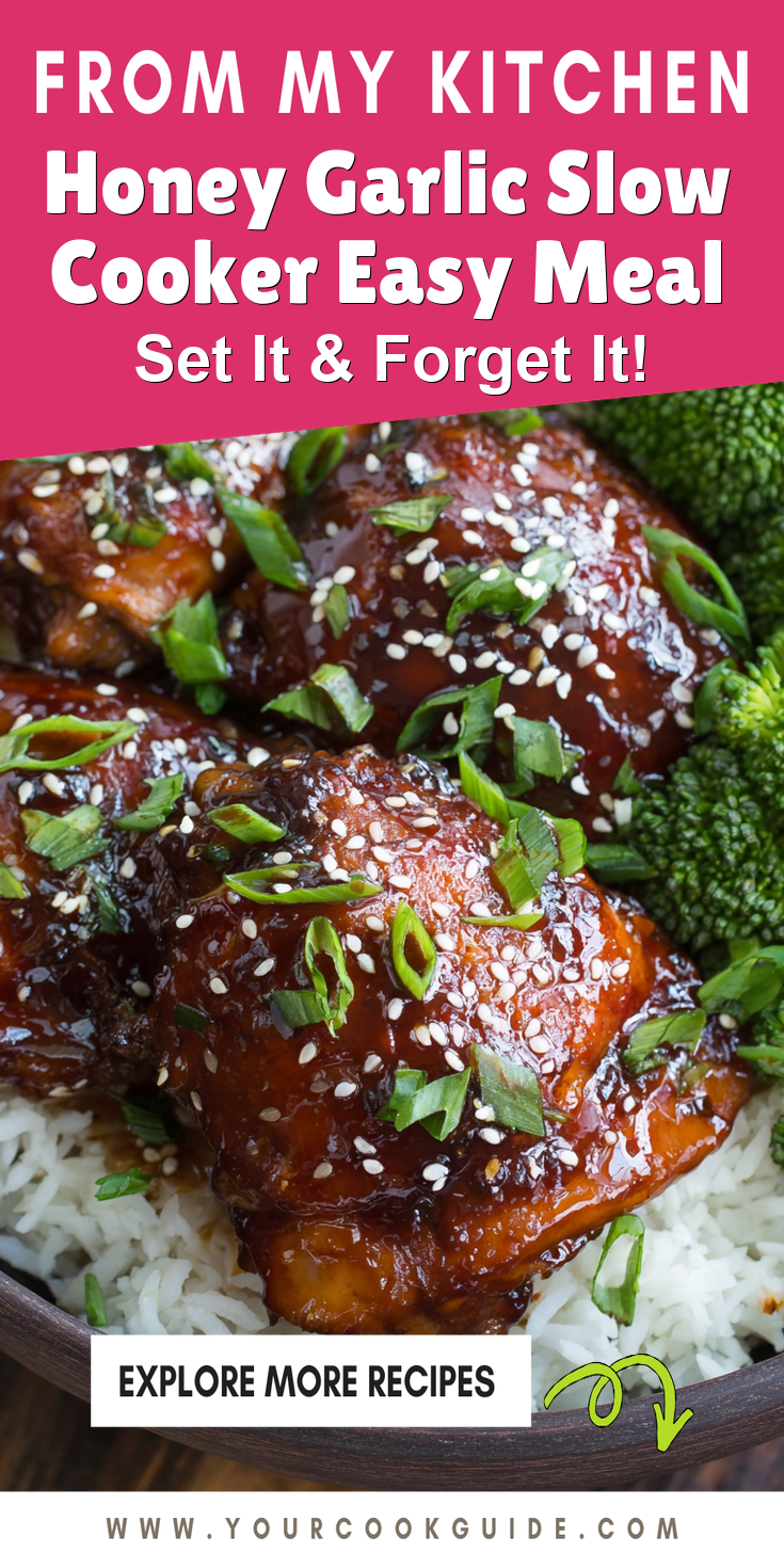 Honey Garlic Slow Cooker Easy Meal served warm with cozy spices