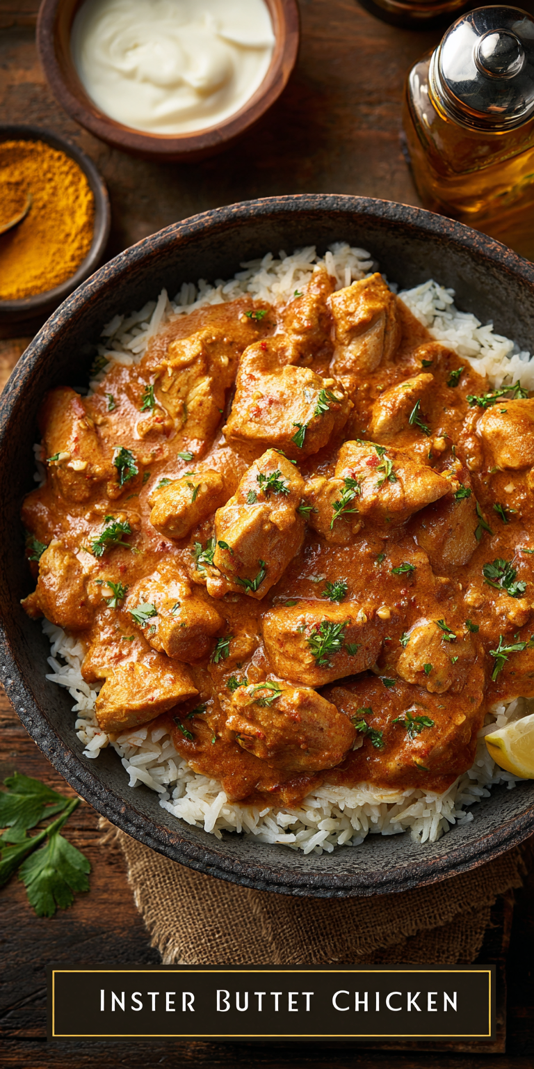 Instant Pot Butter Chicken Easy Meal served warm with cozy spices