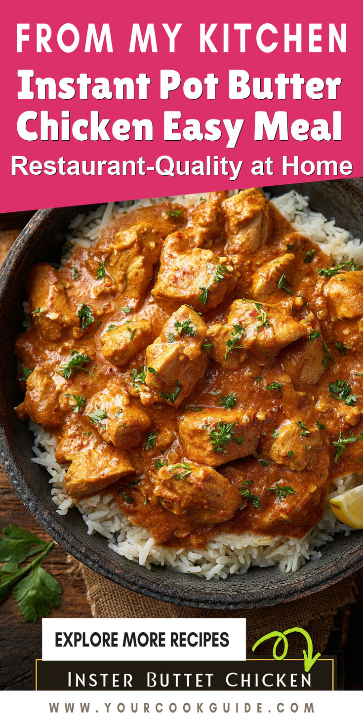 Instant Pot Butter Chicken Easy Meal served warm with cozy spices