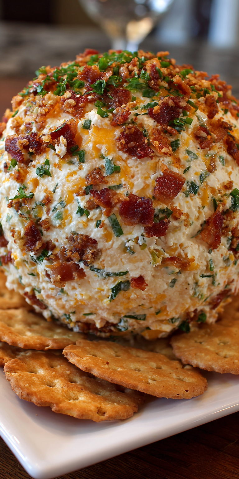 Jalapeno Popper Cheese Ball served warm with cozy spices