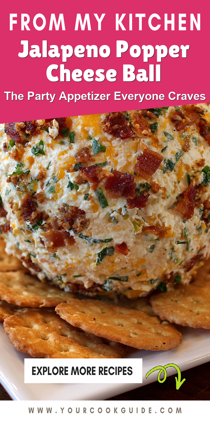 Jalapeno Popper Cheese Ball served warm with cozy spices