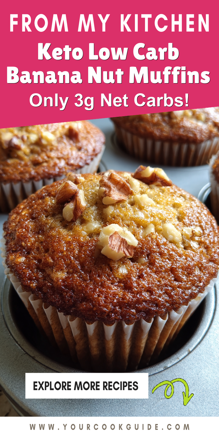 Keto Low Carb Banana Nut Muffins served warm with cozy spices