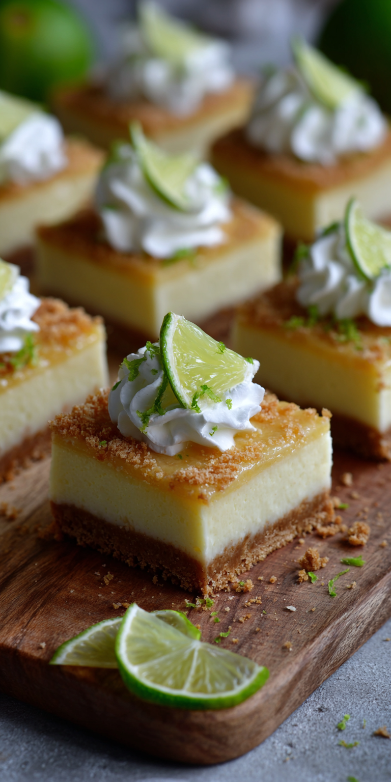 Key Lime Pie Bars Dessert served warm with cozy spices