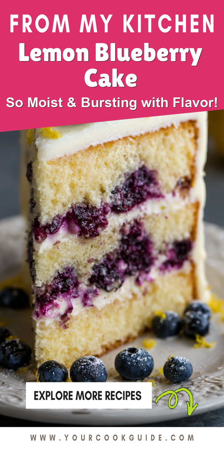 Lemon Blueberry Cake served warm with cozy spices