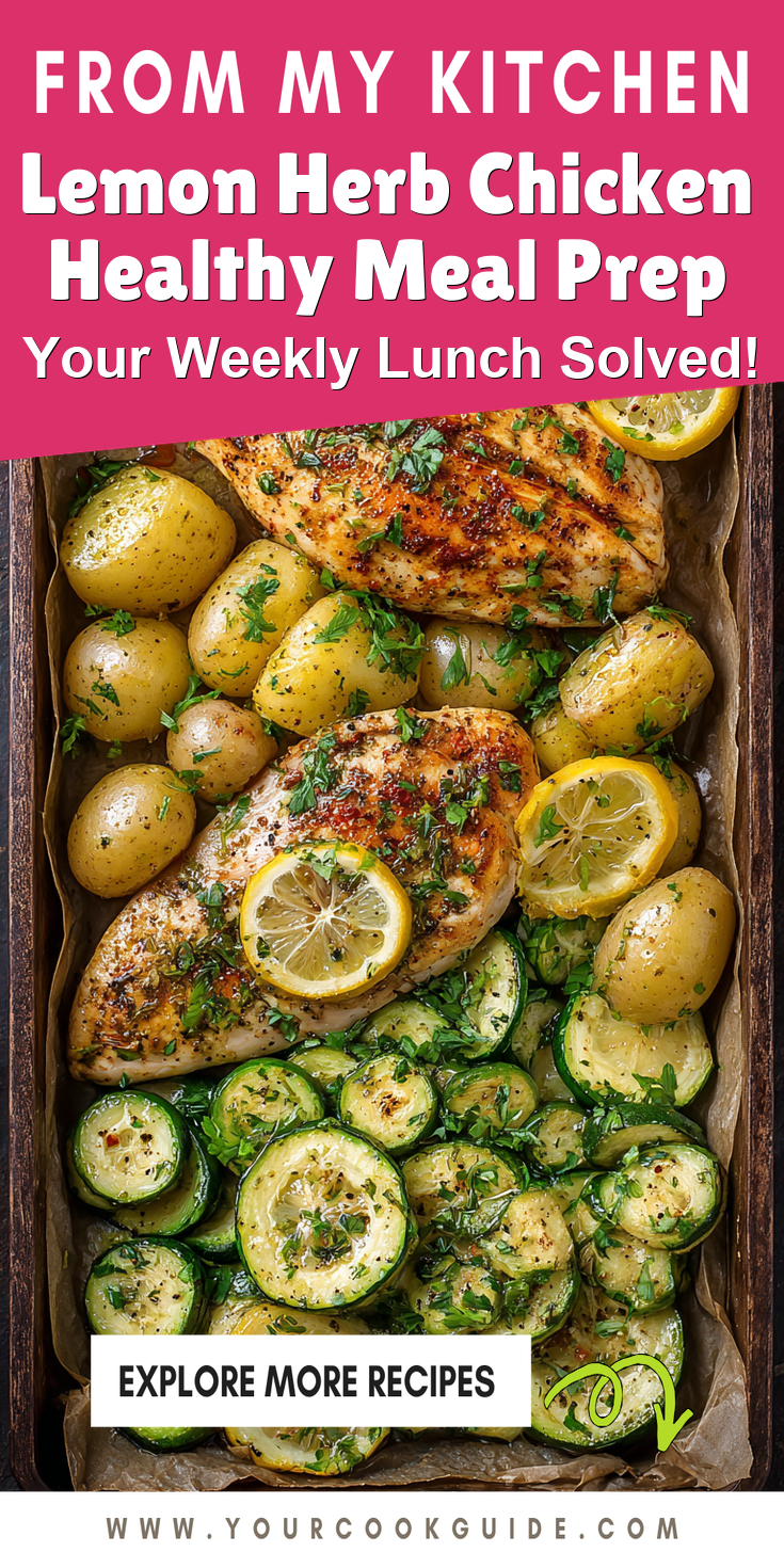 Lemon Herb Chicken Healthy Meal Prep served warm with cozy spices