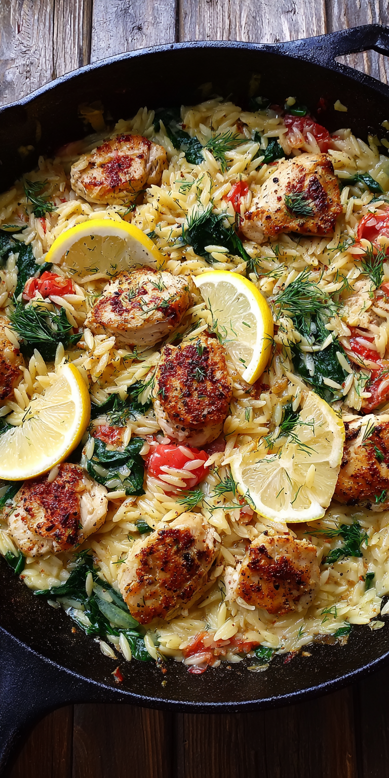 Lemon Orzo Greek Salad Bowl Recipe