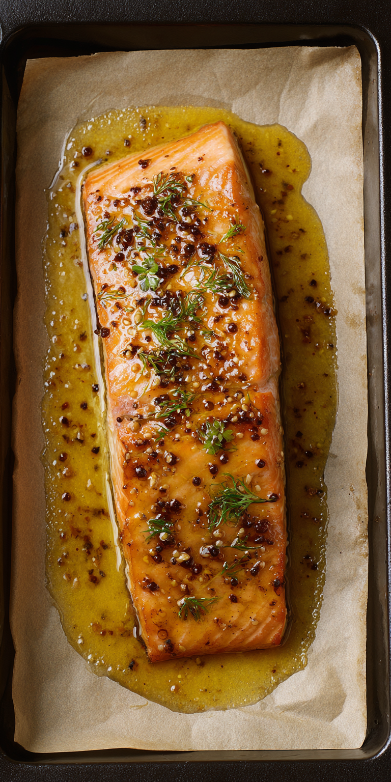 Maple Mustard Roasted Salmon served warm with cozy spices