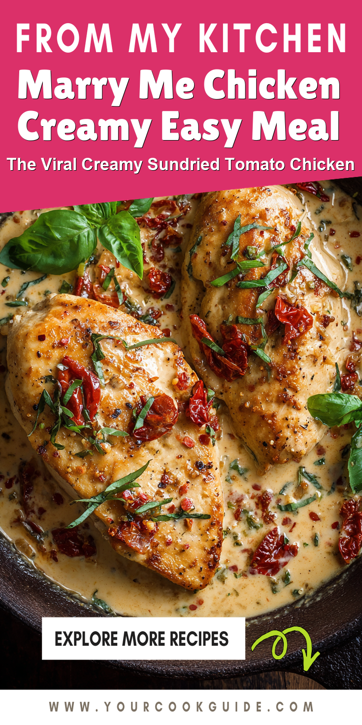 Marry Me Chicken Creamy Easy Meal served warm with cozy spices