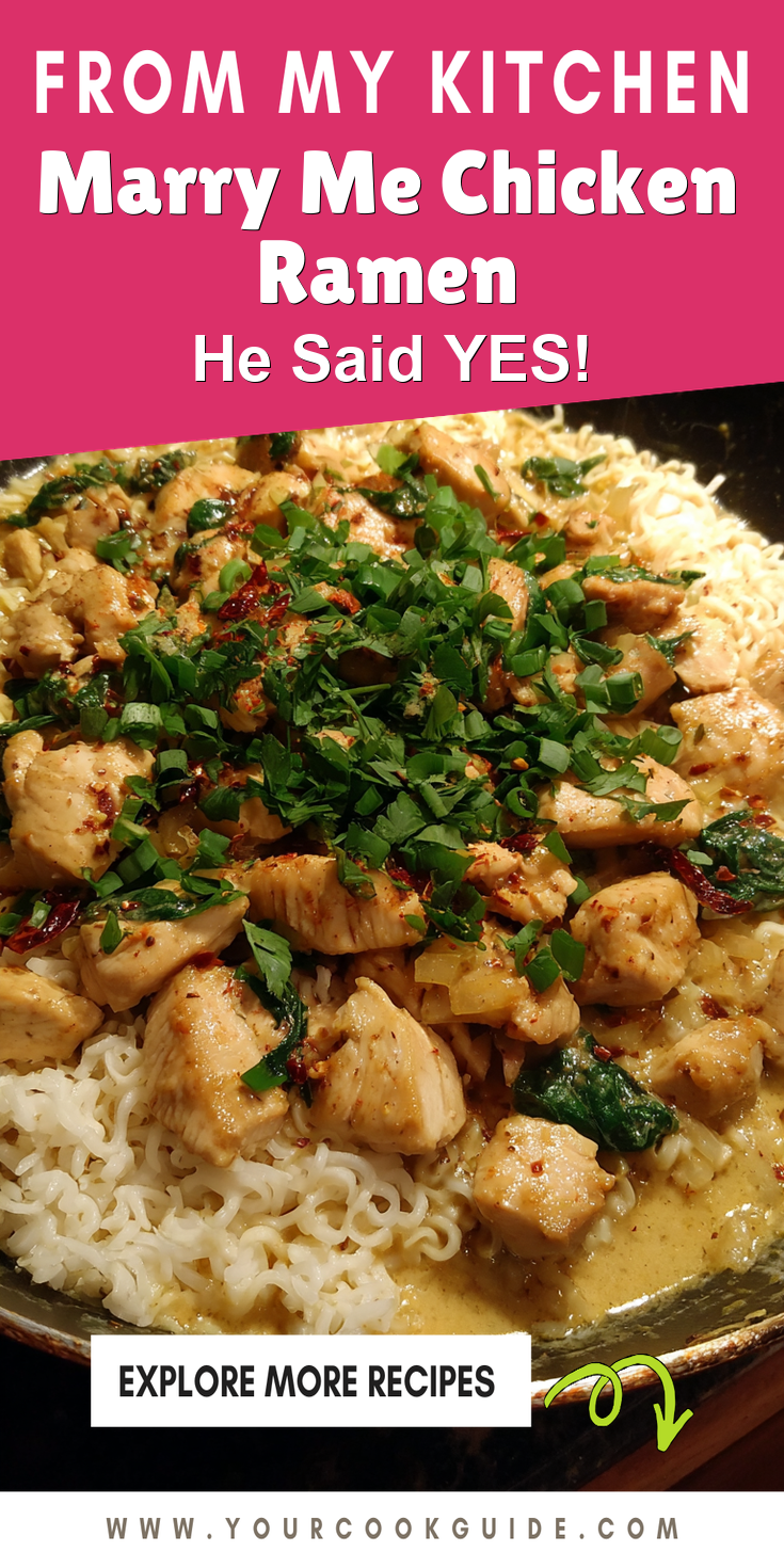 Marry Me Chicken Ramen served warm with cozy spices