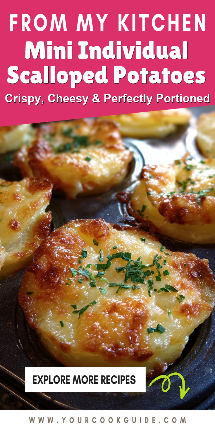 Mini Individual Scalloped Potatoes served warm with cozy spices