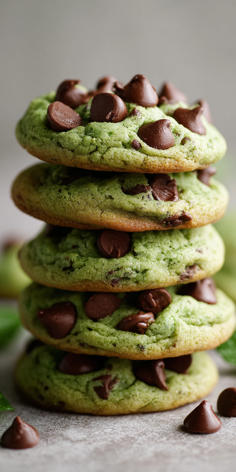 Mint Chocolate Chip Cookies served warm with cozy spices