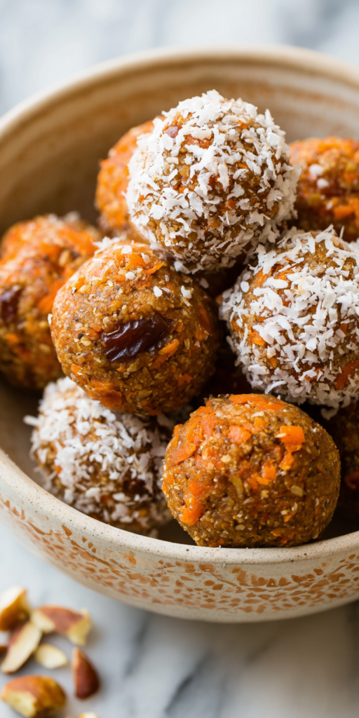 No Bake Carrot Cake Energy Balls Recipe