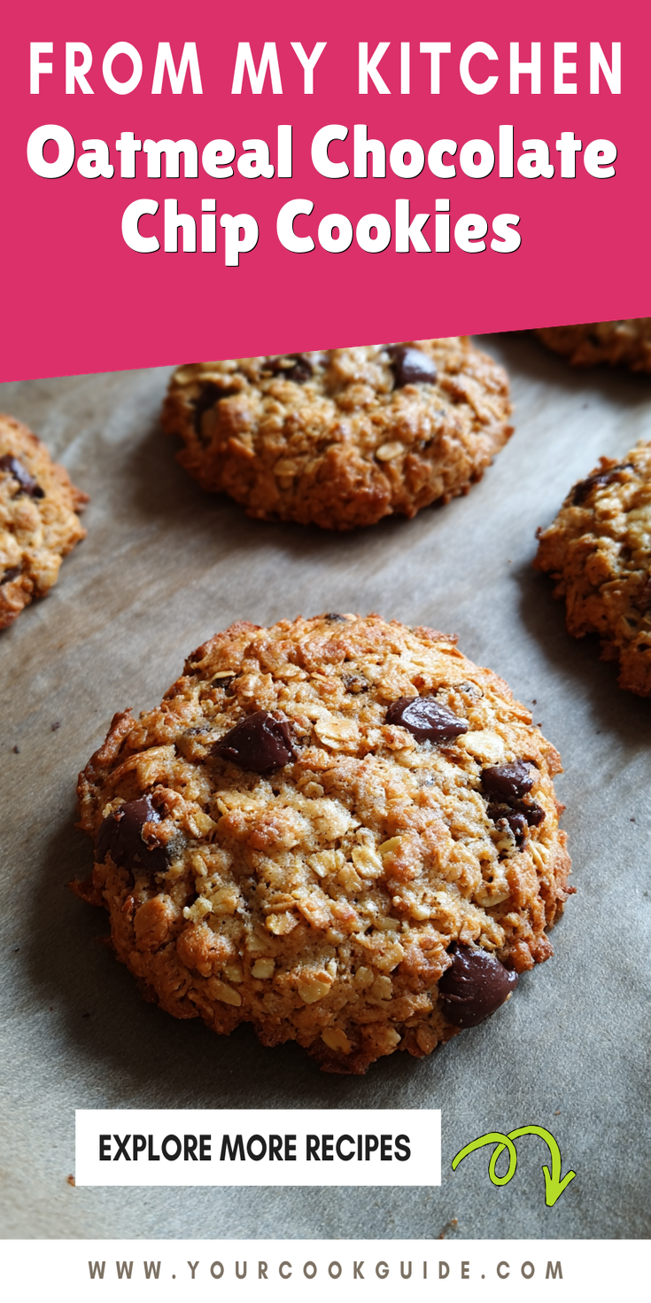 Oatmeal Chocolate Chip Cookies served warm with cozy spices
