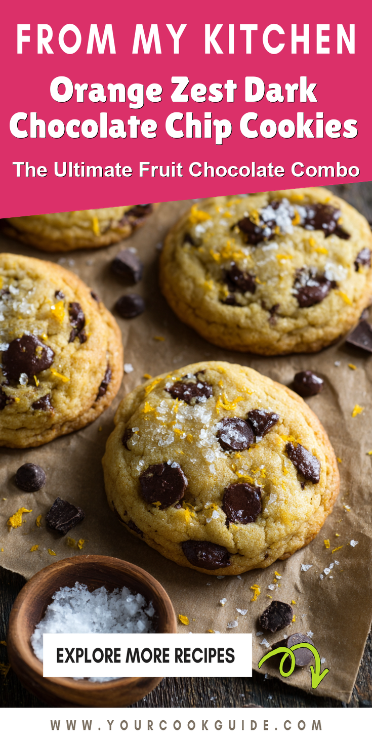 Orange Zest Dark Chocolate Chip Cookies served warm with cozy spices