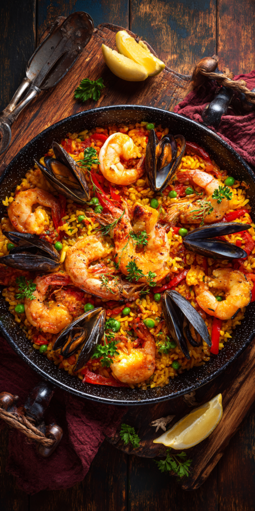 Paella Spanish Seafood Dishes Recipe
