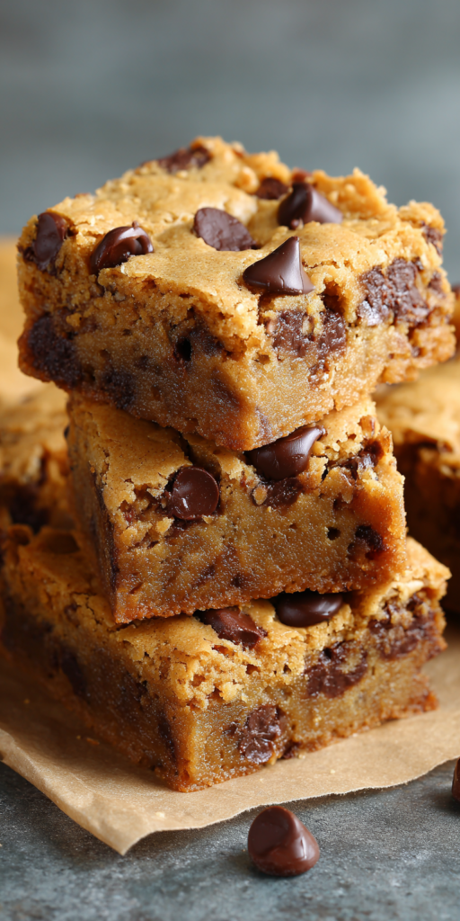 Peanut Butter Chocolate Chip Blondie Dessert Recipe