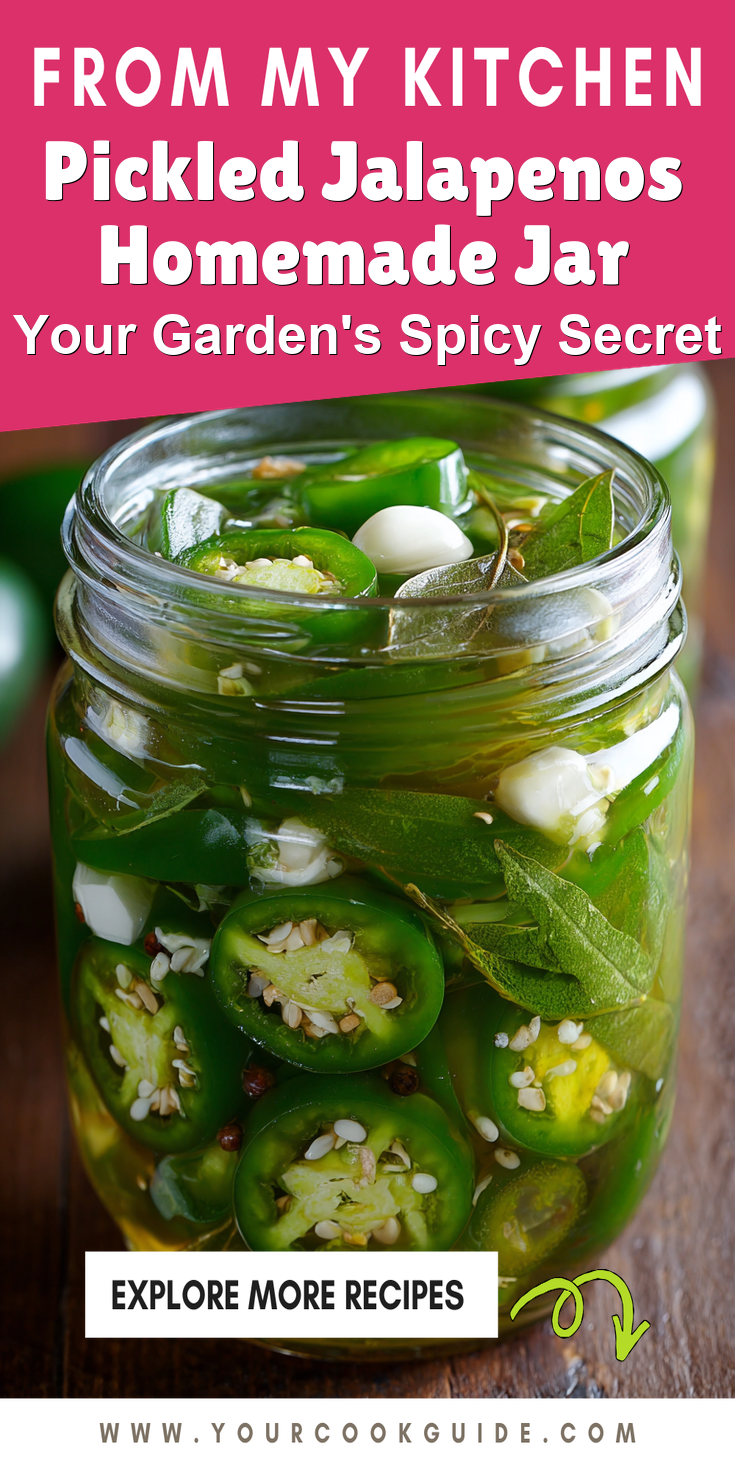 Pickled Jalapenos Homemade Jar served warm with cozy spices