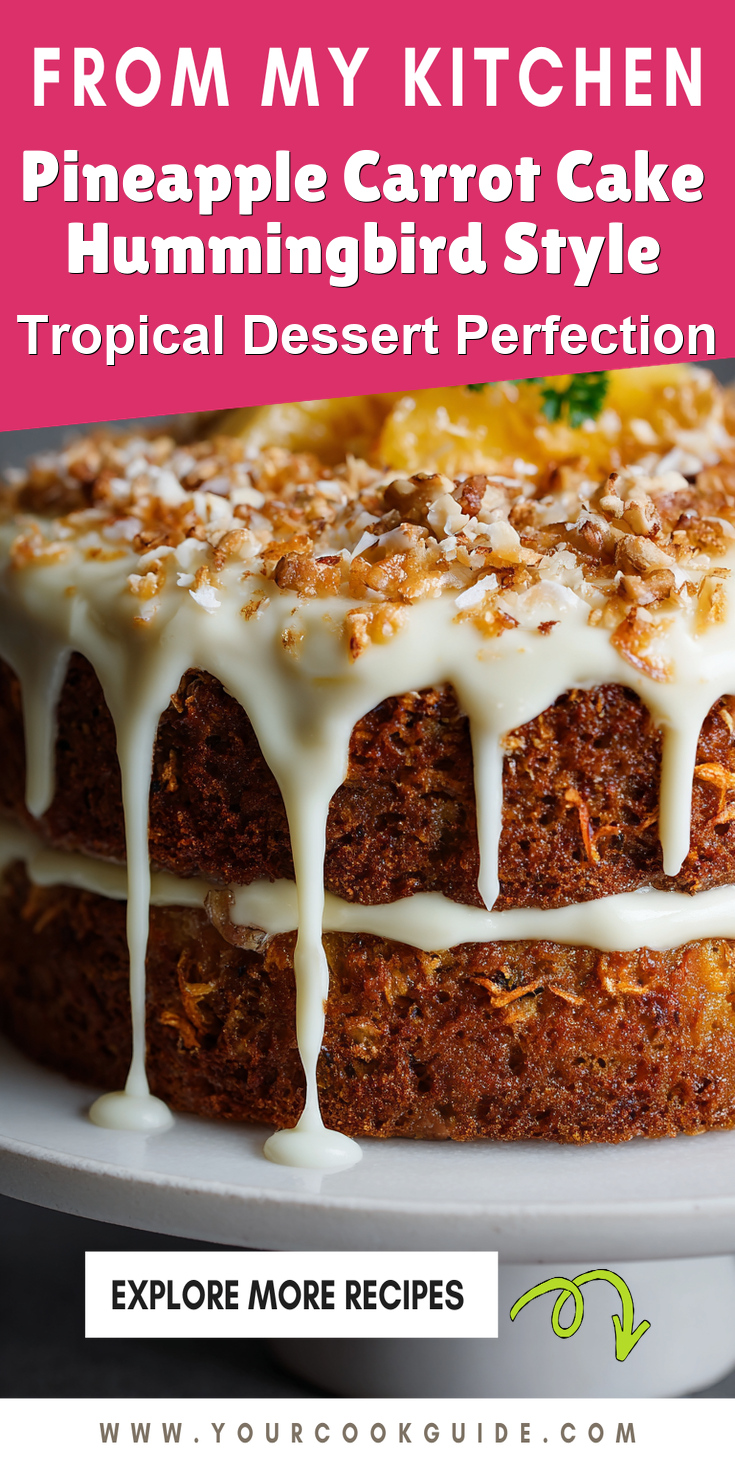 Pineapple Carrot Cake Hummingbird Style served warm with cozy spices