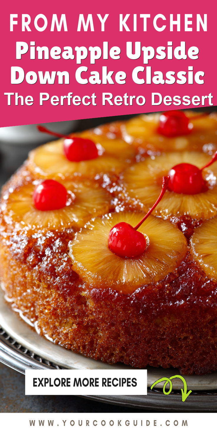 Pineapple Upside Down Cake Classic served warm with cozy spices