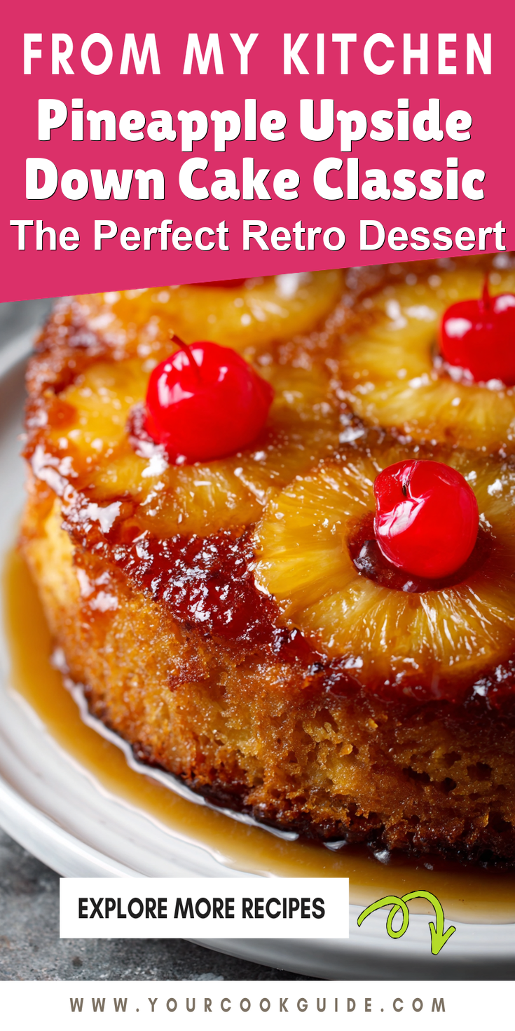 Pineapple Upside Down Cake Classic served warm with cozy spices