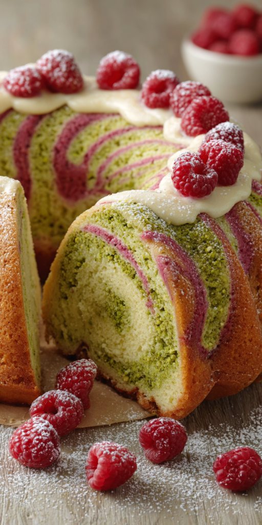 Pistachio Raspberry Cake Recipe