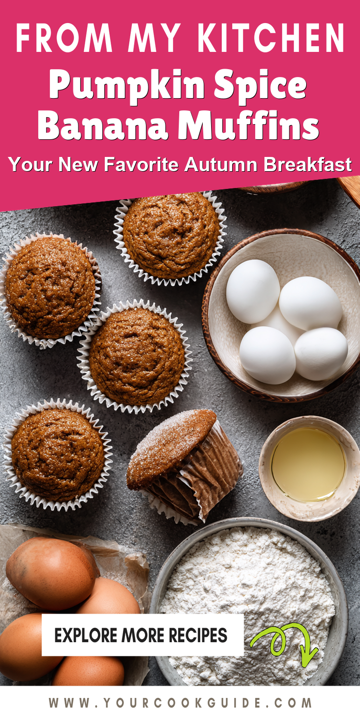 Pumpkin Spice Banana Muffins served warm with cozy spices