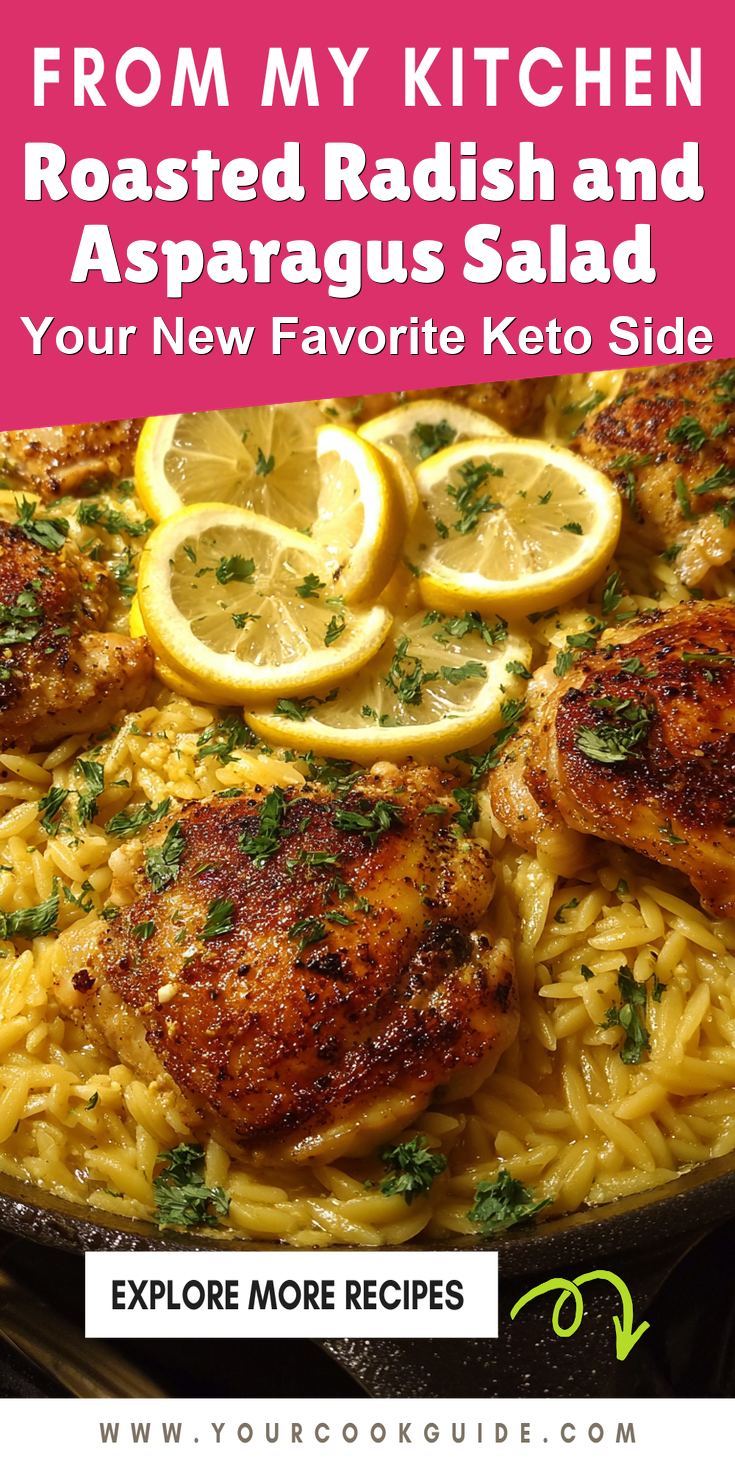 Roasted Radish and Asparagus Salad served warm with cozy spices