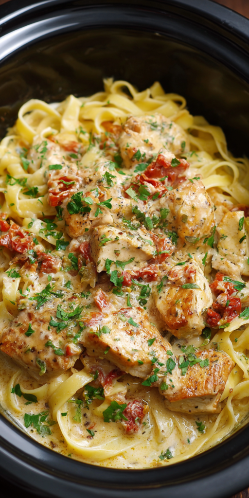 Slow Cooker Olive Garden Chicken Pasta Recipe