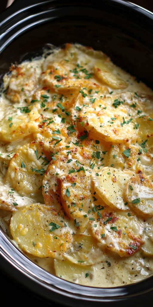 Slow Cooker Scalloped Potatoes Easy Recipe