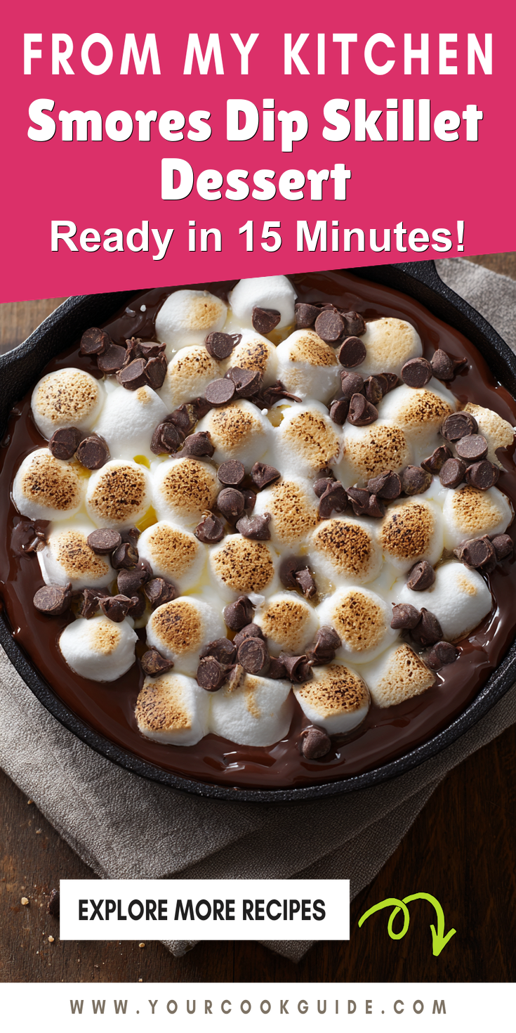 Smores Dip Skillet Dessert served warm with cozy spices