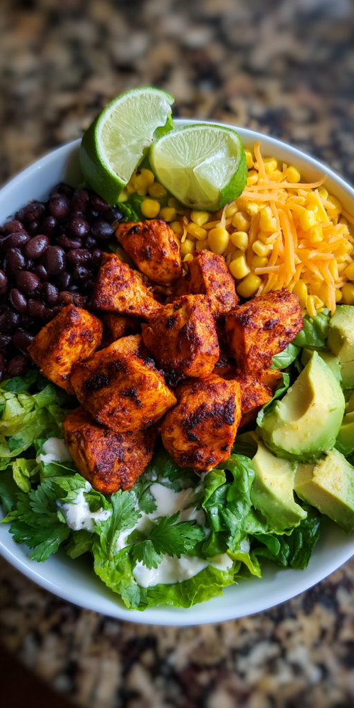 Spicy Southwest Chicken Salad Bowl Recipe