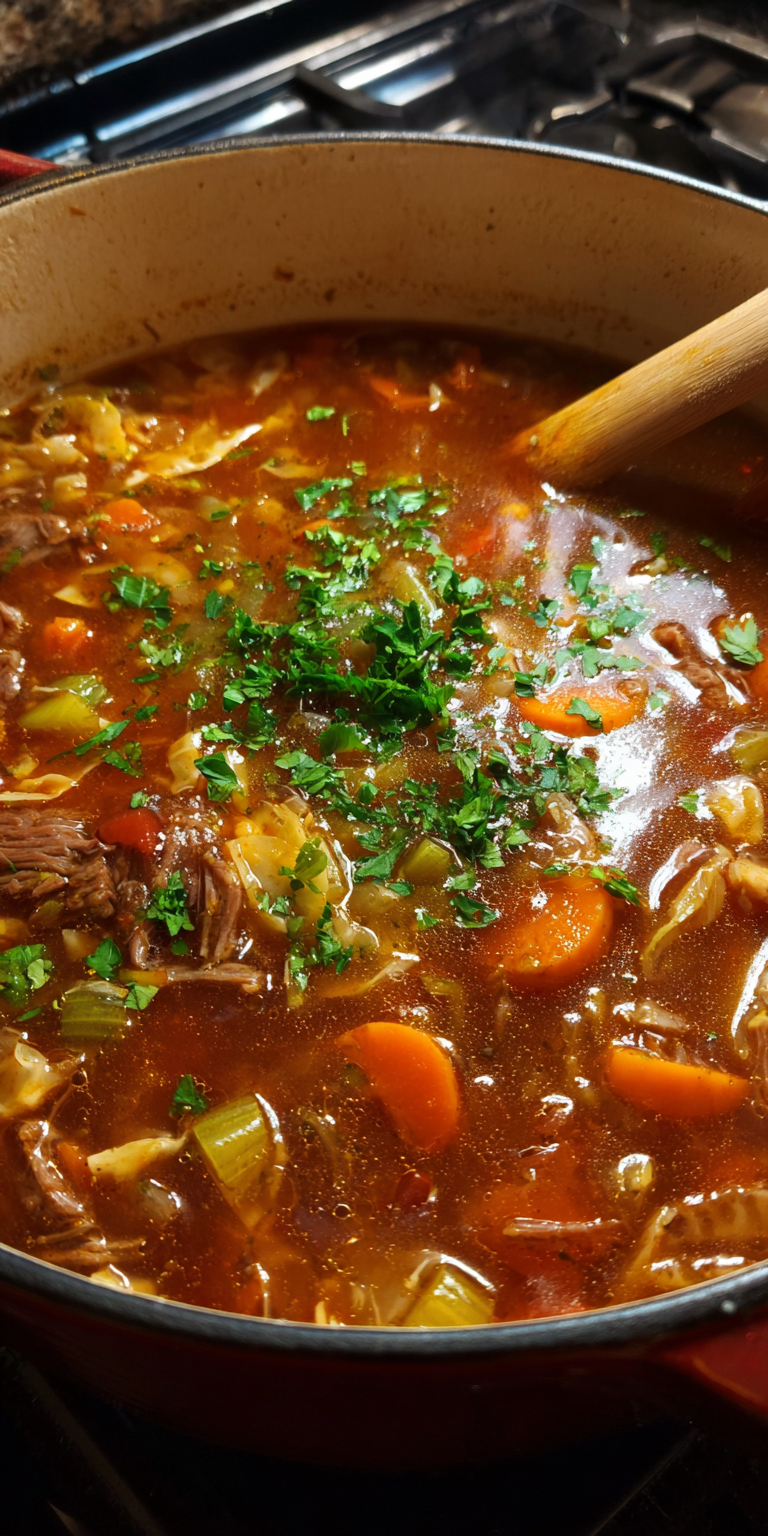 Spicy Thai Coconut Spring Soup served warm with cozy spices