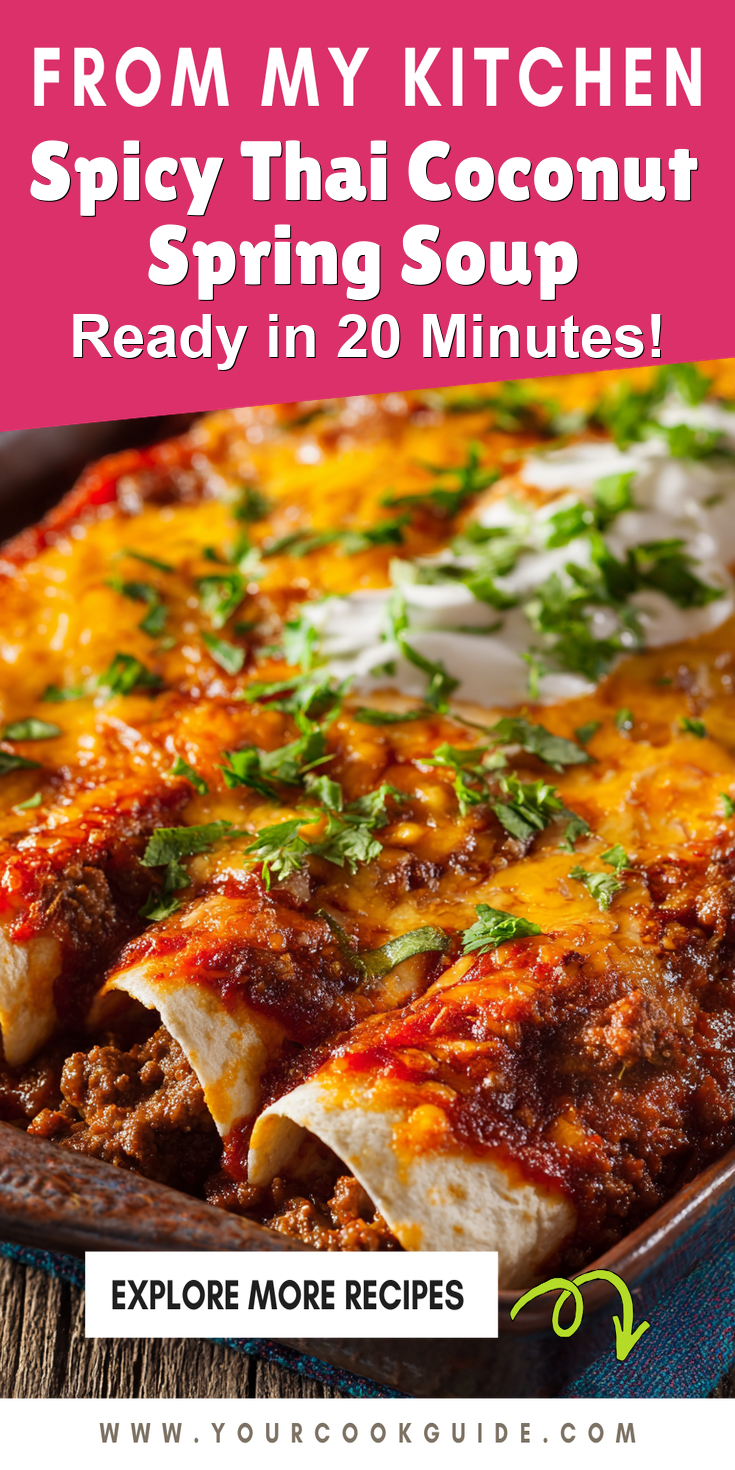 Spicy Thai Coconut Spring Soup served warm with cozy spices