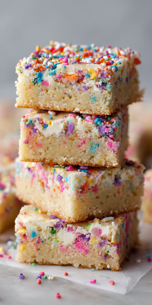 Spring Confetti Blondie Bars Recipe