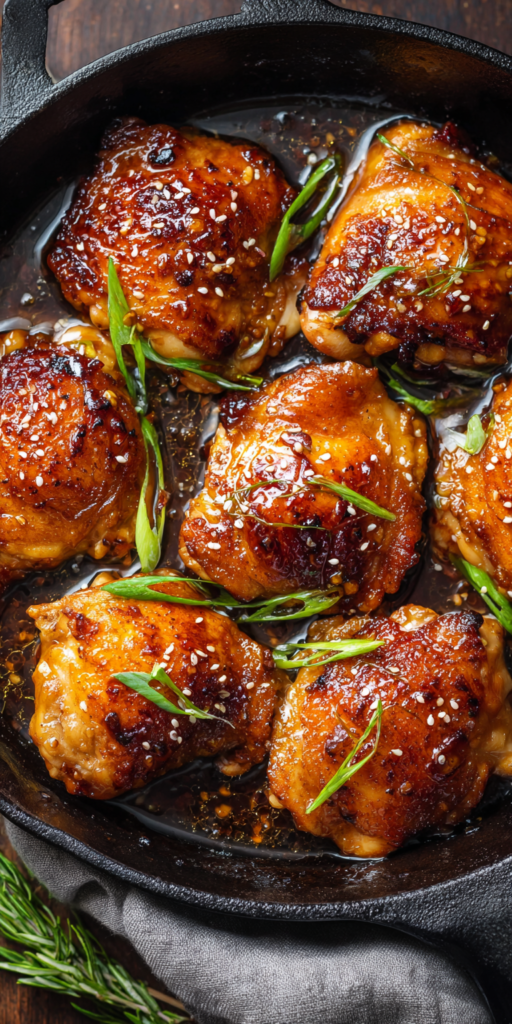 Sticky Honey Garlic Chicken Thighs Recipe