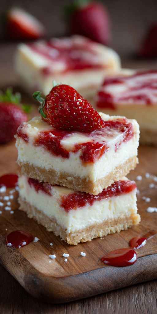 Strawberry Shortcake Cheesecake Bars Recipe