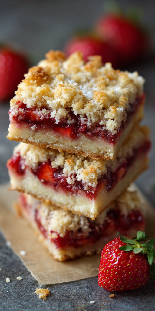 Strawberry Shortcake Crumble Bars Recipe