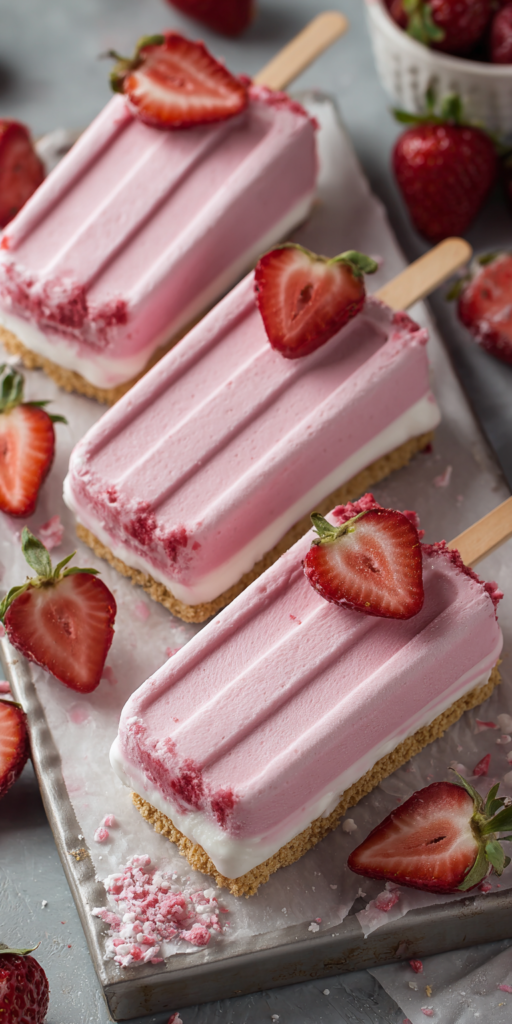 Strawberry Shortcake Ice Cream Bars Recipe