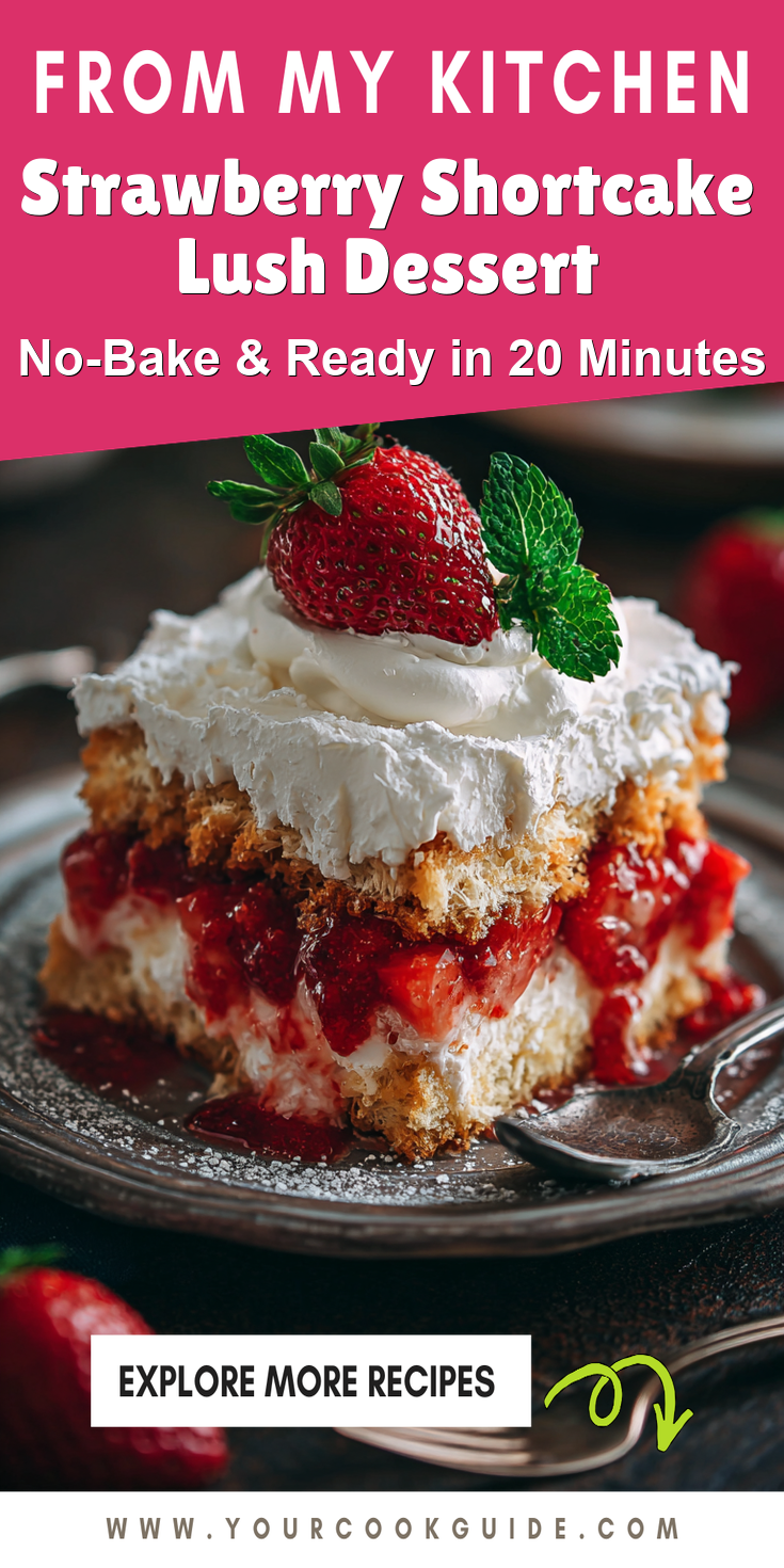 Strawberry Shortcake Lush Dessert served warm with cozy spices