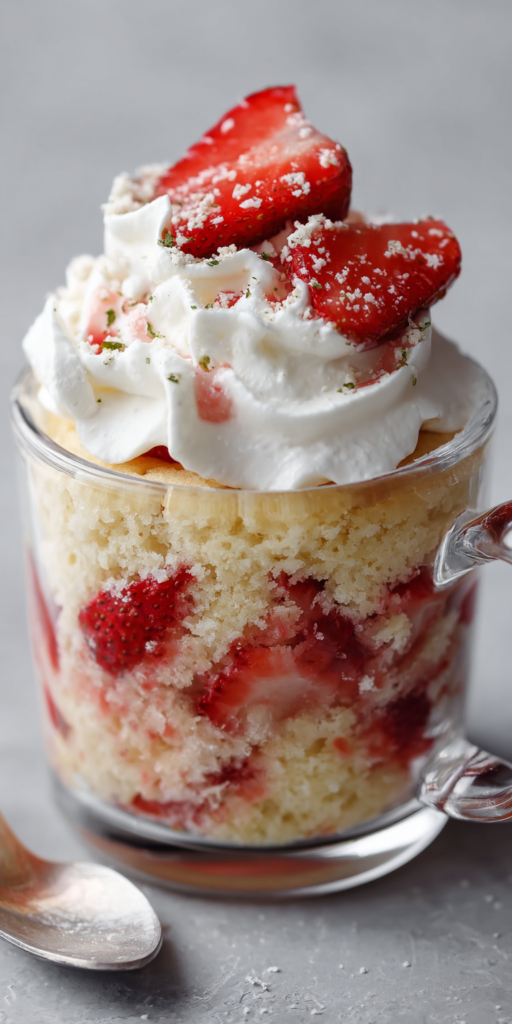 Strawberry Shortcake Mug Cake Recipe