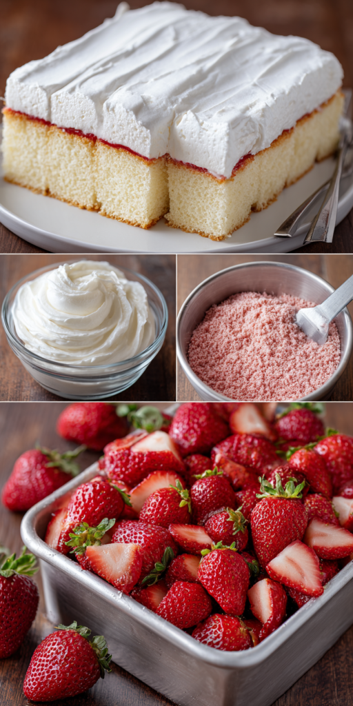 Strawberry Shortcake Poke Cake Recipe